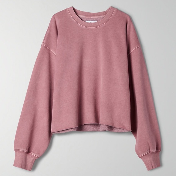 Aritzia Tna Cozy Fleece Boyfriend Cropped Sweatshirt - Picture 4 of 7